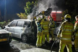 Auto gaat in vlammen op in Maartensdijk