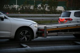 Kettingbotsing op A1 bij Eemnes, drie voertuigen op elkaar geknald
