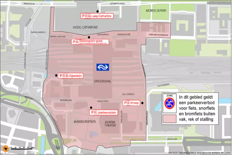 Fietsparkeerverbod in het Stationsgebied