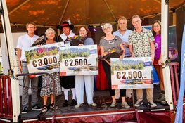 Bloeiende paarse heide decor voor 5e editie Soester Wandelweekend