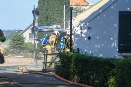 Brand in rietendak in Maartensdijk