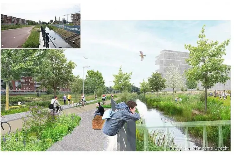 Gemeente geeft Utrecht groene impuls met oeverpark Rondje Stadseiland