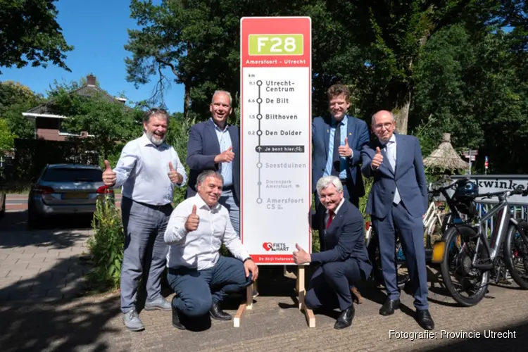 Feestelijke opening van doorfietsroute F28 tussen Amersfoort en Utrecht
