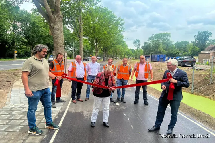 Nieuw fietspad langs de N402 bij Loenen aan de Vecht