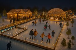 Winterdorp met échte ijsbaan op het Jaarbeursplein