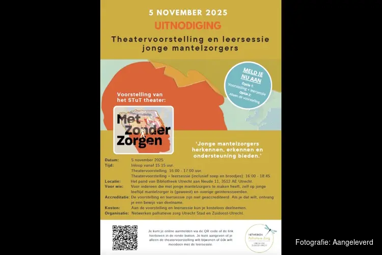 Unieke, gratis theatervoorstelling over de impact van mantelzorg op jonge leeftijd