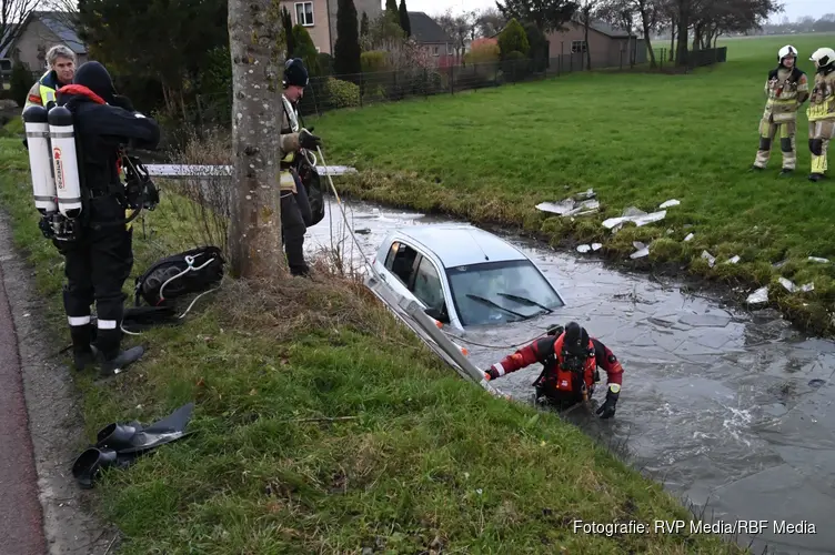 Auto te water aan Nedereindseweg in Utrecht, geen inzittenden aangetroffen