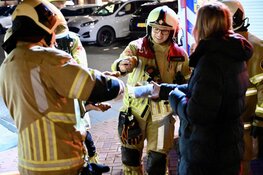 Containerbrand aan de Kollergang in Leerdam zorgt voor flinke rookontwikkeling
