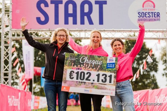 Soest en Baarn kleurden roze tijdens Pink Ribbon Soester Wandelweekend