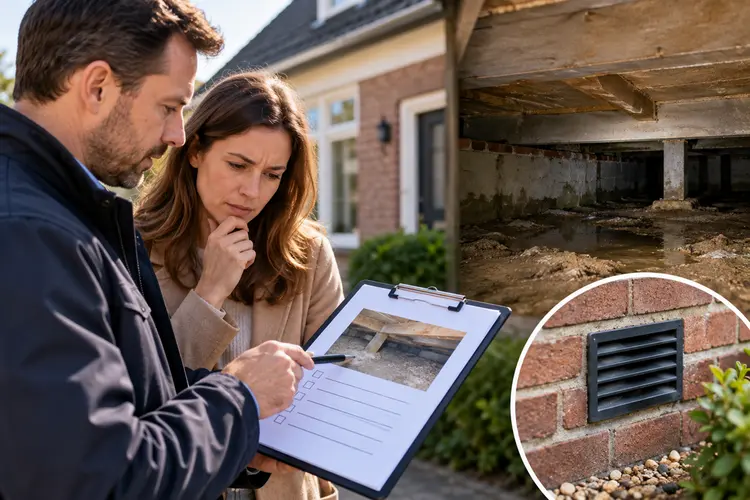 Huis kopen? Dit staat er over de kruipruimte in het bouwkundig rapport