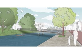 Te voet van de Grifthoek naar het Wolvenplein: brug krijgt vorm