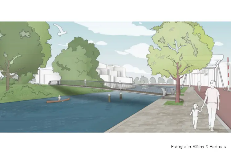 Te voet van de Grifthoek naar het Wolvenplein: brug krijgt vorm